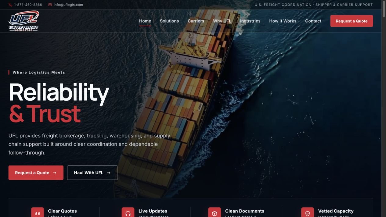 UFL website project by Trepixel
